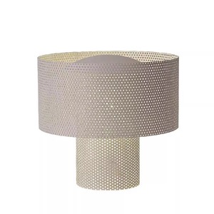 Lámpara de pie minimalista de malla metálica con pantalla blanca para sala de estar, hotel o habitación modelo - Product Image 5