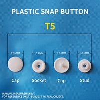 Kancing Tekan T5 Berkualitas Tinggi Harga Murah 12mm Kancing Tekan Pria Wanita