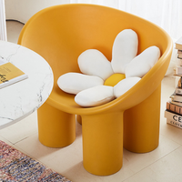 Chaise de salon de style moderne minimaliste, chaise en plastique avec accoudoirs, pieds en forme d'éléphant, chaise ronde à bascule, design de salon