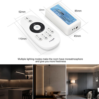 Prix bas intelligent 2.4G sans fil 4 zones à distance couleur unique 12v rf Led contrôleur pour bande led