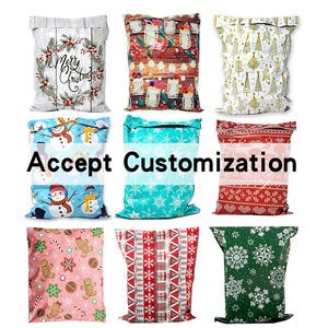 مغلف بريد بولي كريسماس لطيف مطبوع حسب الطلب ، هولي سانتا إيلك ، مغلف شحن ، لتعبئة ديكورات العطلات - Product Image 5