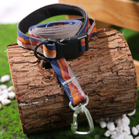 Laisse pour chien mains libres réglable en jacquard, avec quincaillerie en alliage de zinc durable, idéale pour la marche, la course et les activités de plein air