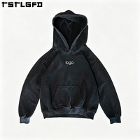 Sweat à capuche personnalisé en coton pour homme, broderie épaisse, en molleton bouclette, coupe oversize, avec bande latérale, motif camouflage Real Tree