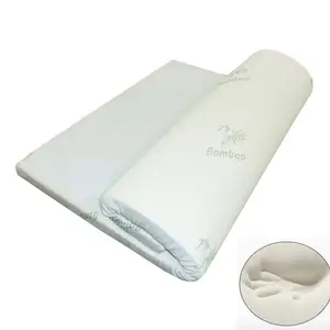 Custom High Density Soft 2 Inch Memory Foam Bed Mattress Topper Foam Bed Toppers With Removable Cover