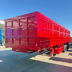 Semi-remorque benne latérale en acier à 4 essieux, capacité de charge de 30 tonnes, optimisée pour le minerai de bauxite, déchargement flexible hautement efficace, utilisation facile - Product Image 3