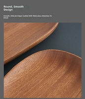 Nouveau Plateau de Service Contemporain en Bois Gravé Écologique et Durable, Forme Irrégulière, Motif Uni, Collection Assiettes et Plats – Vente Chaude 2026