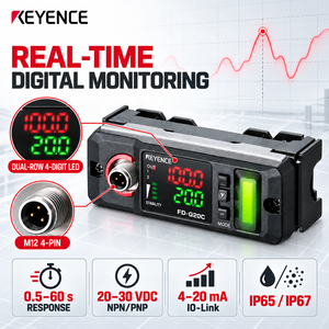FD-Q20C เซ็นเซอร์วัดการไหลแบบหนีบ 18-28 มม. ท่อ 60-100 ลิตร/นาที 4-20mA IO-Link เมตร หน่วยการวัด รับประกัน 1 ปี - Product Image 4