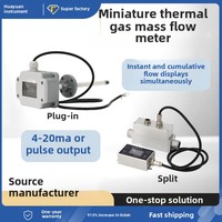 Débitmètre numérique intelligent micro-thermique en acier inoxydable pour gaz et liquides (air comprimé, oxygène, hydrogène, hélium, propane)