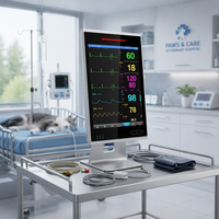 Moniteur patient vétérinaire 15 pouces multiparamètres à écran tactile complet avec ECG, RESP, NIBP, SpO2, TEMP pour clinique vétérinaire