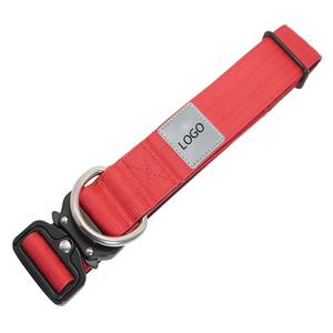 Collar Táctico Personalizado de Lujo para Perro, Cinta de Nailon Gruesa, Herrajes Metálicos de Primera Calidad, Opciones de Logotipo Reflectante y Grabado Láser, Variedad de Colores - Product Image 3