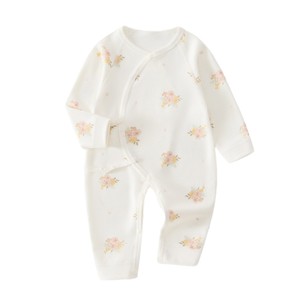 Combinaison à manches longues à imprimé floral pour bébé, unisexe, en coton tricoté, pour le printemps et l'automne - Product Image 5