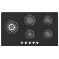 Fabricant de plaques de cuisson à gaz de cuisine multi-cuiseurs personnalisées ou standard à nettoyage facile Table de cuisson à gaz encastrée à 5 brûleurs