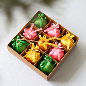 Kotak Hadiah Bola Natal Mewah 9Pcs Pink Emas Perak Hiasan Pohon Natal dengan Pita Rhinestone untuk Dekorasi Pernikahan dan Liburan. - Product Image 4