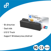 Lecteur de bande magnétique de carte à puce le plus petit de haute qualité 3 pistes Interface USB/TTL/RS232 Compatible Windows/Android/Linux POS