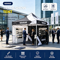 Tente pliable d'extérieur commerciale imperméable avec structure en acier thermolaqué pour expositions et événements sportifs, logo personnalisé