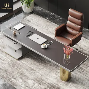 OEM custom latest luxury modern office desk executive table office furniture with chair