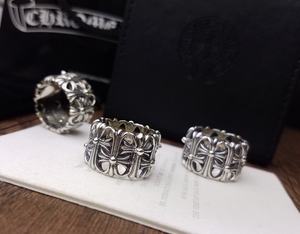 แหวนรูปกางเขนสไตล์โครมฮาร์ท วินเทจ พังก์ ฮิปฮอป สำหรับผู้ชายและผู้หญิง - Product Image 3