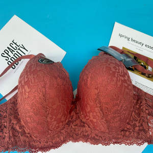 1,3 dólar modelo YWB031 tamaño 52-58E venta al por mayor más <span class=keywords><strong>grande</strong></span> acolchado Copa completa señoras más cómodo Sujetador push-up con colores - Product Image 4