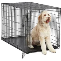 Double Door Metal Foldable Pet Dog Cage