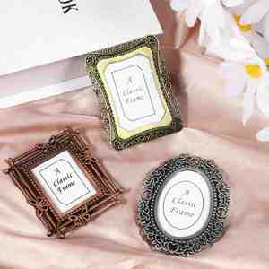 Custom Antique Metal Wholesale Bulk <b>Picture</b> <b>Frames</b> <b>Small</b> Round Retro Zinc Alloy Table Top Photo Display <b>Frame</b> - Product Image 2