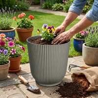 Décoration d'intérieur et d'extérieur, pots de fleurs de jardin avec lignes, pot de plantation de bureau, jardinières modernes