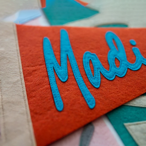 Bandera de banderín de fieltro moderno, el mejor regalo para papá, regalo único, decoración de fiesta, banderín - Product Image 4