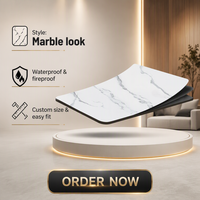 Panneau mural décoratif en PVC imitation bois, marbre ou onyx, étanche, à prix raisonnable, idéal pour les magasins de détail