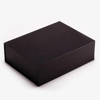 Boîtes cadeaux de luxe personnalisées en forme de livre noir, style satiné, en carton rigide avec couvercle magnétique, gaufrage portable