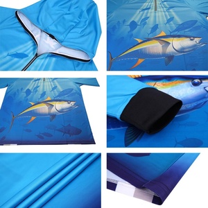 Custom Uv protection Shirts Printing Fishing Hoodie <b>Man</b> Fishing Upf 50 Shirt Clothing Windproof Lightweight Fish Jersey - Product Image 3