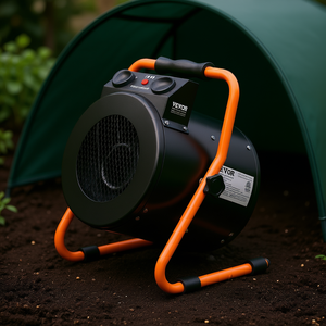 Chauffage électrique portable Vevor 1500W avec thermostat pour serre et tente de culture, chauffage rapide, protection contre la surchauffe, réglage à 2 vitesses - Product Image 2