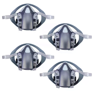 7501 छोटे सिलिकॉन आधा मास्क डिस्पोजेबल श्वसन के लिए डिस्पोजेबल रेस्पिरेटर पुनः प्रयोज्य गैस मास्क - Product Image 2