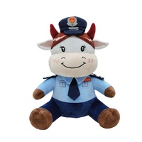 Jouets en peluche vache personnalisés certifiés CE EN71, rembourrage en coton PP, jouet en peluche doux, couleur et taille personnalisées
