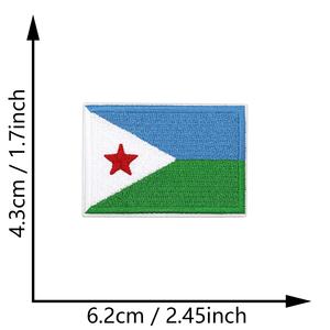 Vente en gros d'usine : Petits patchs brodés thermocollants de drapeaux nationaux africains - Product Image 6