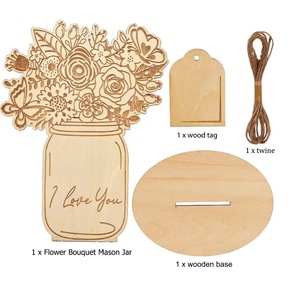 Laser Wood Flower Bouquet <strong>Card</strong> DIY Flower Blank Kids Color Filling Greeting <strong>Card</strong> <strong>Mothers</strong> <strong>Grandma</strong> <strong>Mother's</strong> <strong>Day</strong> <strong>Card</strong> Gift - Product Image 6