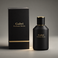 Flacons de parfum fantaisie 100 ml, flacons en verre noir personnalisés 50 ml, flacons de parfum vides 30 ml, flacons de parfum de luxe, marque privée OEM.