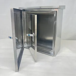 Custom metal stainless steel interior and exterior double door electrical box