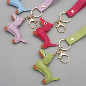 High Quality <b>Dachshund</b> PU Leather Keychain Cute <b>Dachshund</b> Dog Bag Charm Adorable Puppy Car Keyring Pet Lover <b>Gift</b> - Product Image 3
