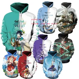 Ecowalson Áo Hoodie Genshin Impact In Khắp Nơi 3D Áo Khoác Thời Trang Nam Áo Hoodie Áo Khoác Nam Hip Hop Trẻ Em Áo Nỉ 3D