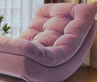 Sillón Reclinable Moderno Moon, Sofá Rojo para Descanso, para el Hogar, Villa, Sala de Estar, para Adultos, con Función de Cama, con Perchero