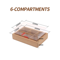 Boîtes Rigides Dorées Gaufrées pour Biscuits, Cupcakes, Macarons, Desserts, Friandises, Emballage Alimentaire de Mariage, Gâteaux, avec 2/4/6/9 Diviseurs