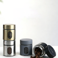 Bocaux de rangement portables en acier inoxydable pas chers pour thé, sucre, café – Contenants alimentaires compostables
