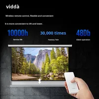 Écran de projection pour animaux de compagnie Vidda Matte White PR100 100 pouces, électrique, montage mural/plafond, format 16:9, laser tricolore intelligent