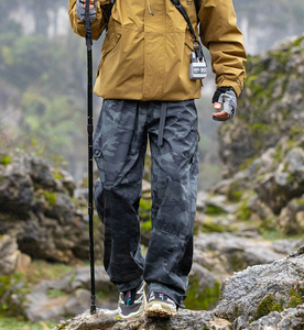 Custom Logo Men's Leisure Street Wear Polyester Waterproof <strong>Camouflaged</strong> Trackpants Elastic Waist Climbing <strong>Jogging</strong> - Product Image 6