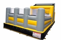 Pista de Obstáculos Inflable Comercial con Temática de Patos Amarillos, de PVC Resistente, para Niños, Carrera de Desafío, Alquiler para Eventos al Aire Libre, Diversión y Juego