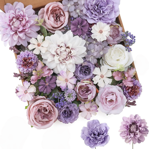 Boîte <span class=keywords><strong>à</strong></span> fleurs artificielles faite <span class=keywords><strong>à</strong></span> la main LILIS, bouquet de roses artificielles DIY, boîte cadeau pour mariage, Noël, décoration de la maison, fournitures pour fleurs, poteau <span class=keywords><strong>à</strong></span> fleurs - Product Image 1