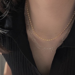 Collar de Plata Pura S925 con Cuentas de Flores, Diseño de Cielo Estrellado, Cuentas Láser, Cadena Lisa Versátil de Lujo, Estilo Moderno - Product Image 3