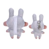 Peluche singe avec chapeau de lapin vierge pour sublimation et porte-clés, jouet en peluche singe blanc de dessin animé à imprimer soi-même