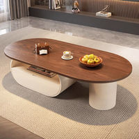 Table basse en pierre de style moderne français du milieu du siècle, table à thé décorative rétro de luxe pour petit salon, mobilier de maison