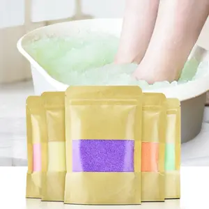 Bán buôn 210g hoa hồng hoa oải hương trà xanh móng chân Spa chân ngâm thư giãn thạch ngâm pha lê