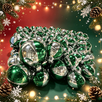 Boules miroir de Noël, cloches miroir, décorations de Noël rouges, dorées, argentées, vertes, gonflables publicitaires pour événements festifs
